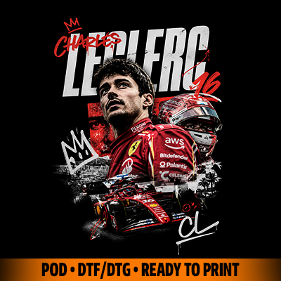 Charles Leclerc Montecarlo t-shirt design DTF