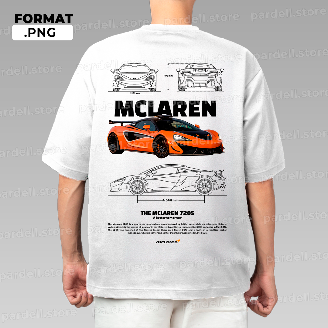 Mclaren 720s Orange t-shirt design