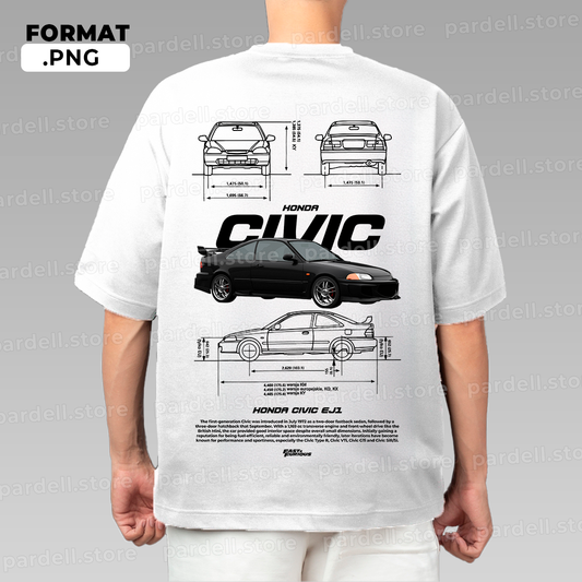 Honda Civic EJ1 Fast and Furious 1 - t-shirt design