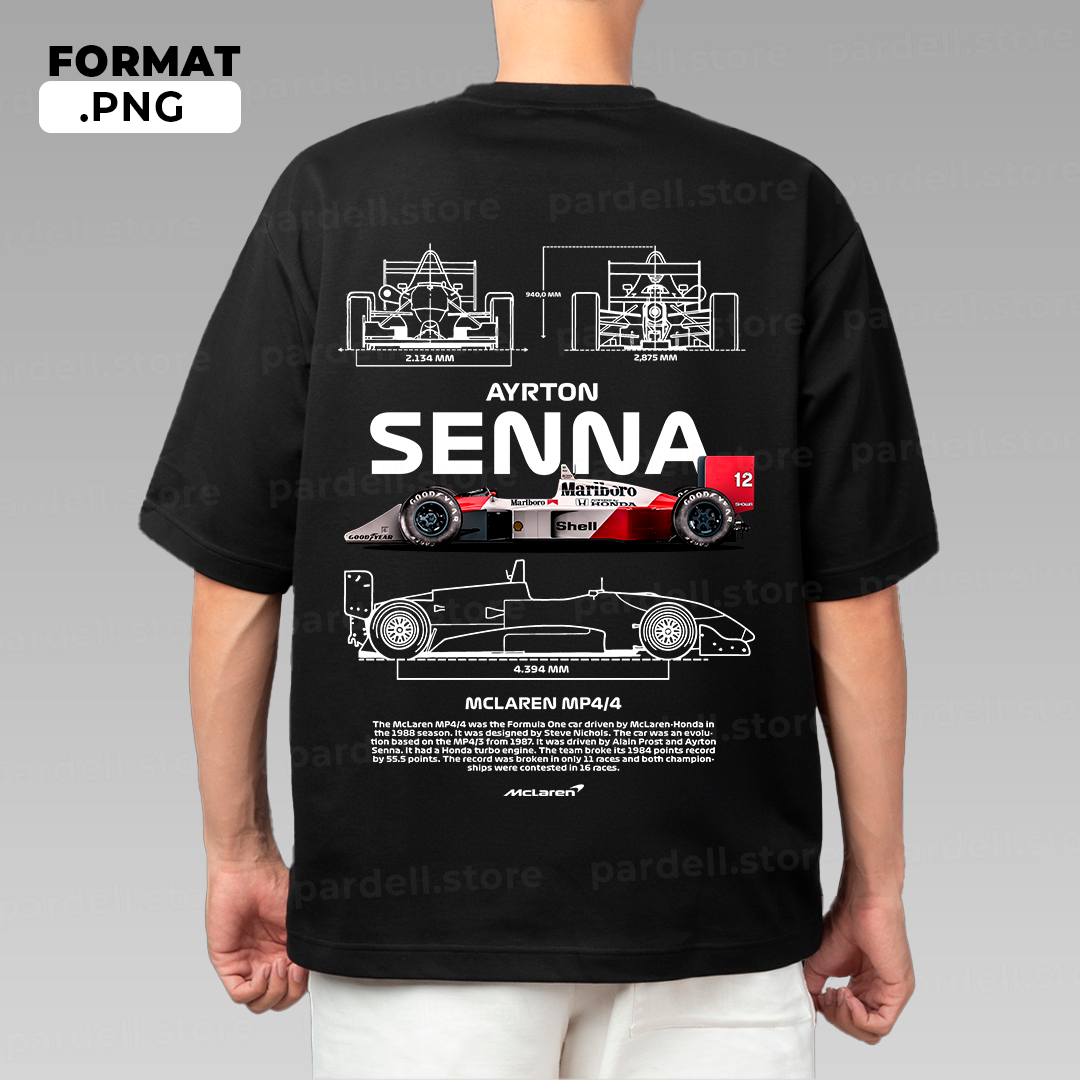 Ayrton Senna Mclaren MP4/4 / t-shirt design