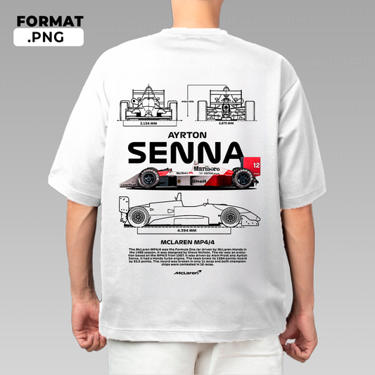 Ayrton Senna Mclaren MP4/4 / t-shirt design