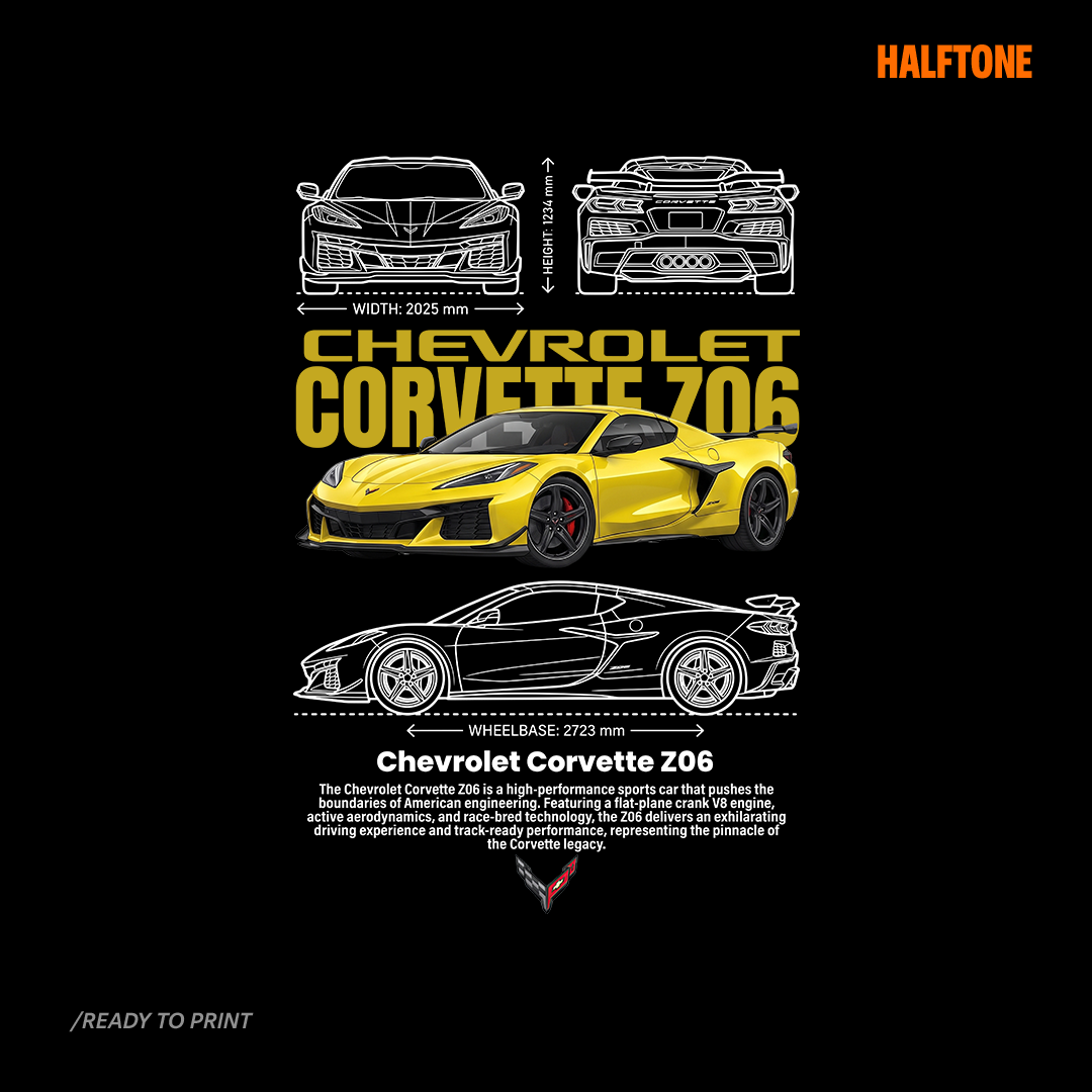 Digital File - Chevrolet Corvette Z06 tshirt design