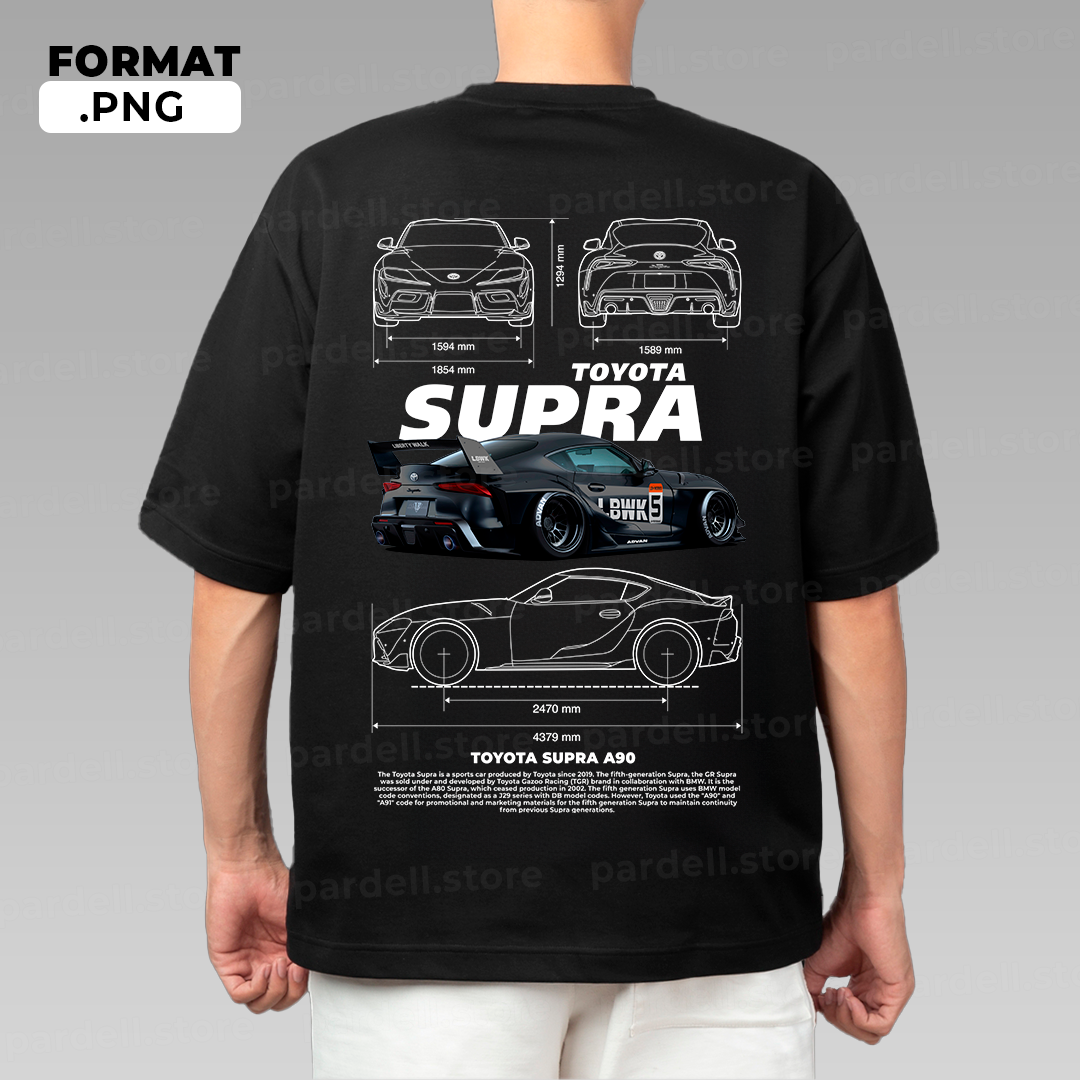 Toyota Supra A90 / T-shirt design