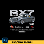 Template car Mazda Rx7 1978-2002 t-shirt design