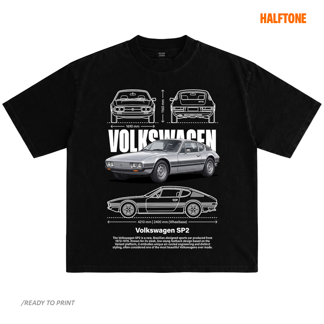 Digital file - Volksw SP2 tshirt design