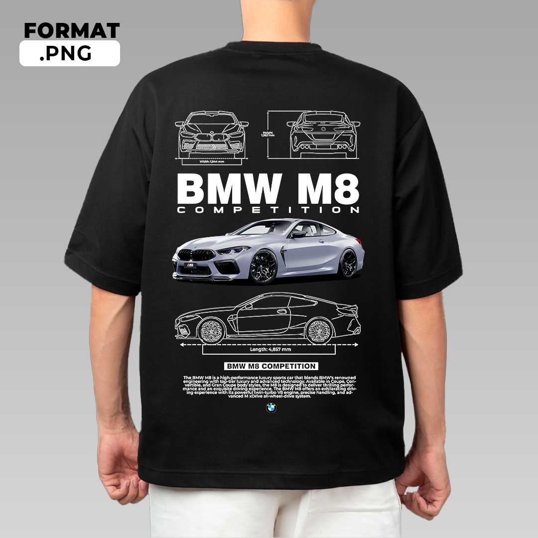 BMW M8 Competition - t-shirt design