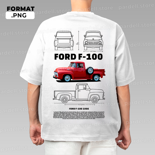 Ford F-100 1956 / t-shirt design