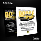 Digital file - Car t-shirt design Dodge Coronet Super Bee