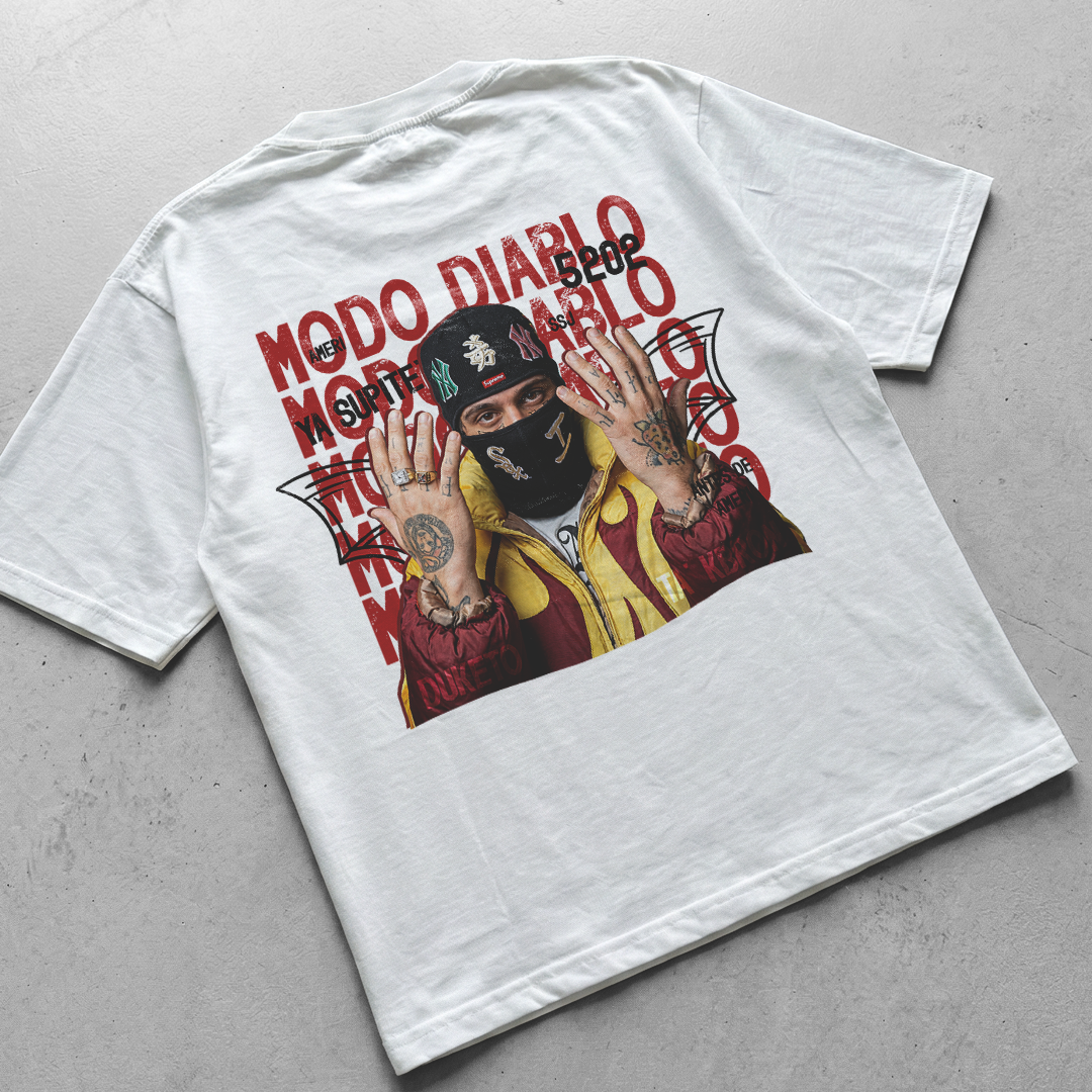 Diseño de camiseta Duki Trap argentino