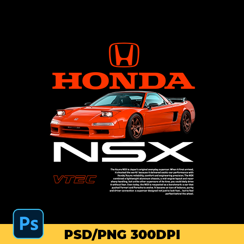 Template car Honda Acura NSX t-shirt design