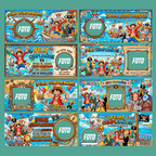 Plantillas de cumpleaños de One Piece para tazas