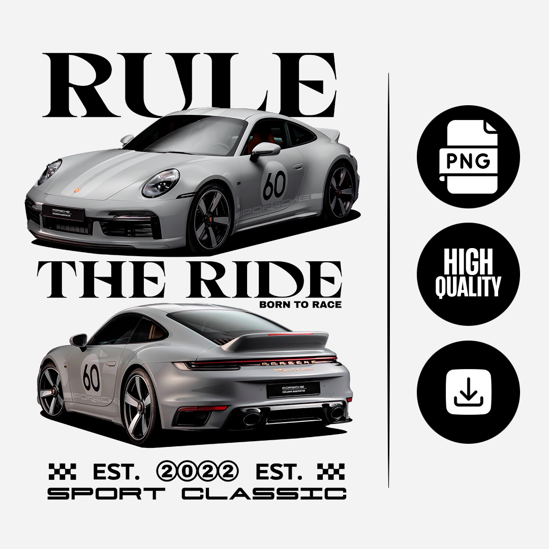 car t-shirt design - porsche 911 sport classic