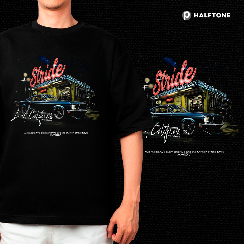 Halftone - 1990's classic style t-shirt design