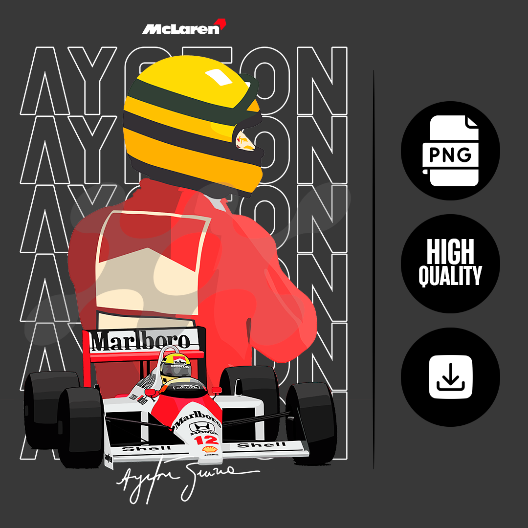 Graphic for print of Ayrton Senna #1 - t-shirt design