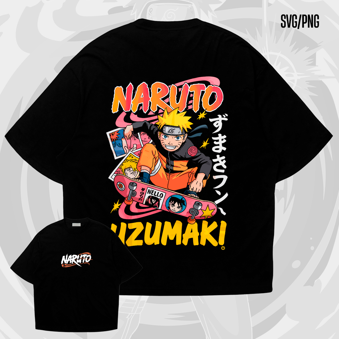 Digital illustration T-shirt design – Japanese pop culture inspired