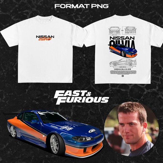 Nissan Silvia S15 Mona Lisa Fast & Furious - T-shirt design