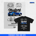 Automotive illustration T-shirt design – instant digital