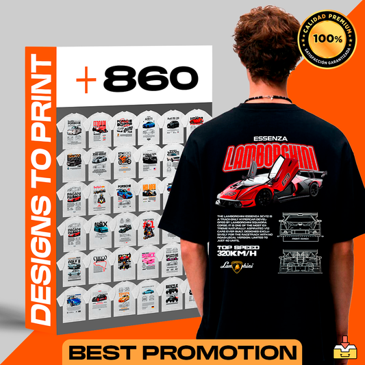 +860 CAR DESIGNS FOR PRINT ON CLOTHING