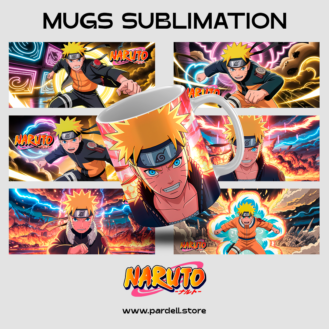 Mugs Sublimation templates - Naruto