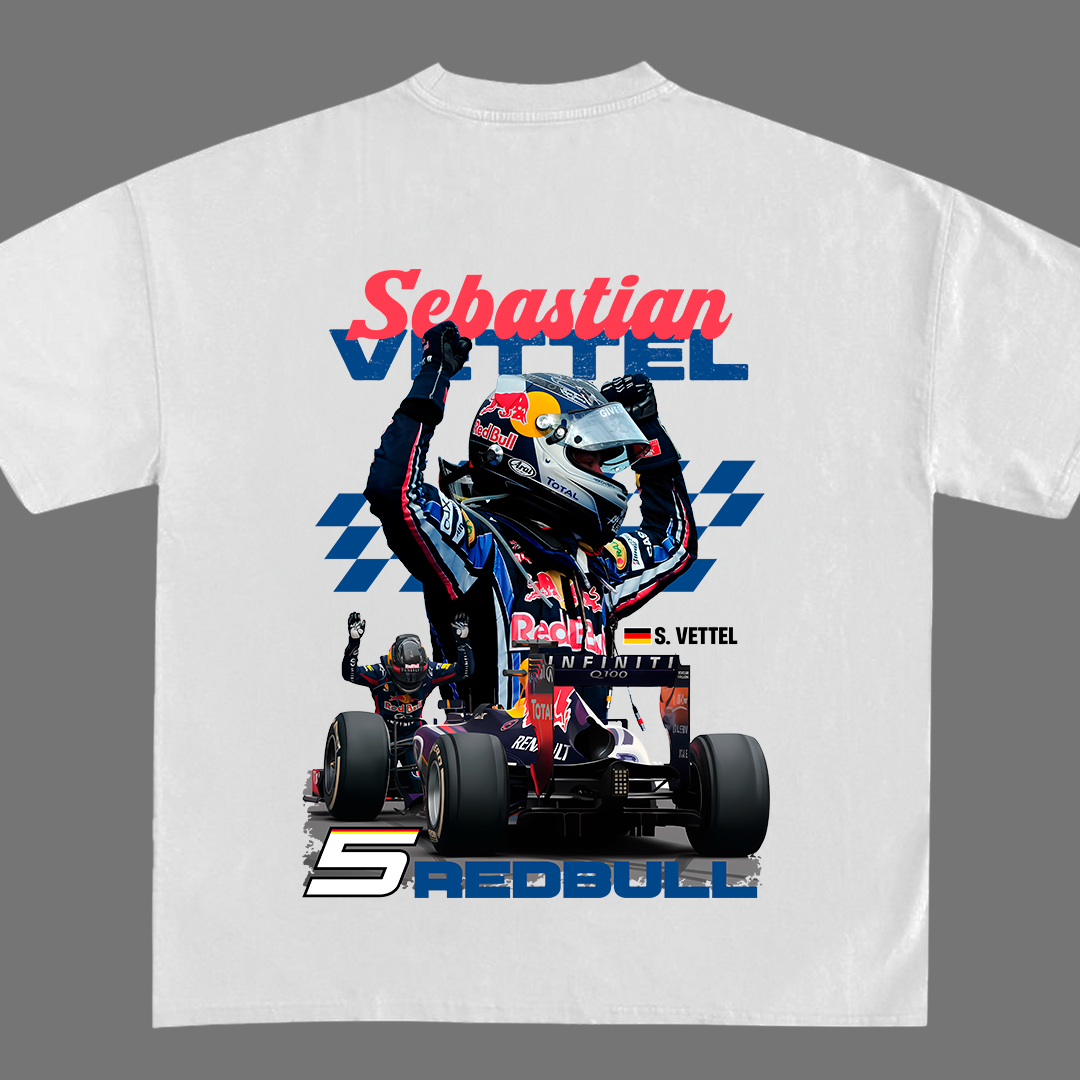 S. Vettel RB driver template design for t-shirt