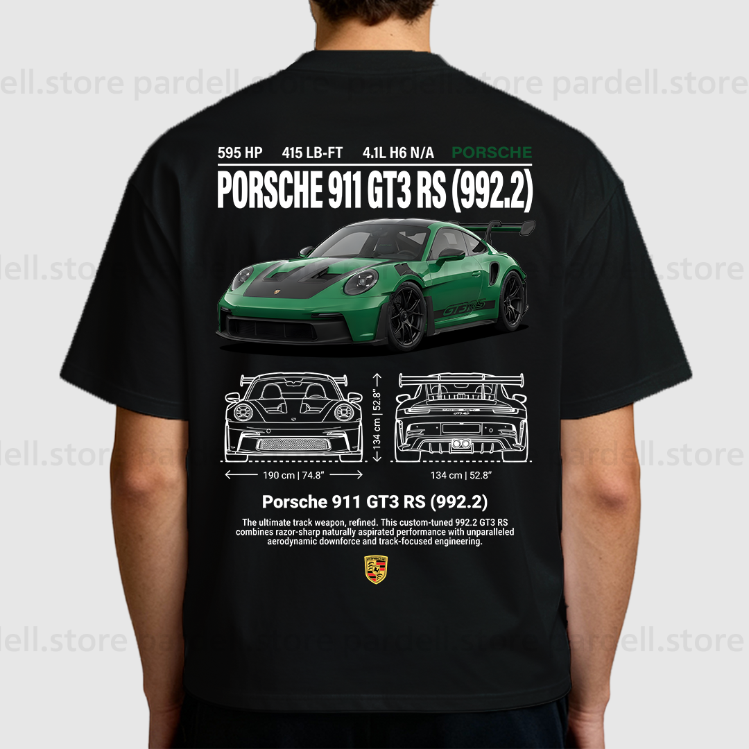 Digital File - Sport car 911 green t-shirt design