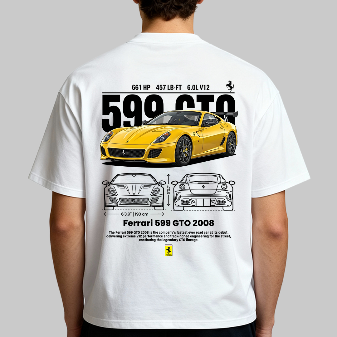 Digital File - Ferrari 599 GTO t-shirt design - Pardell