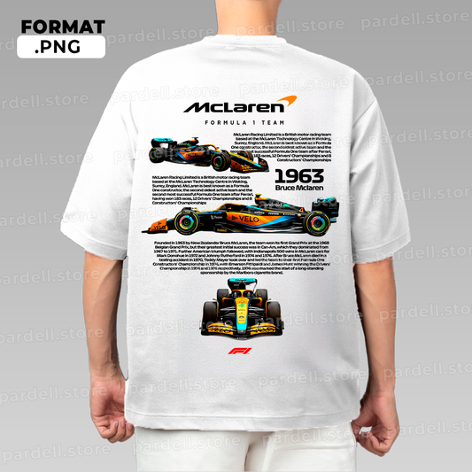 Mclaren Formula 1 team t-shirt design