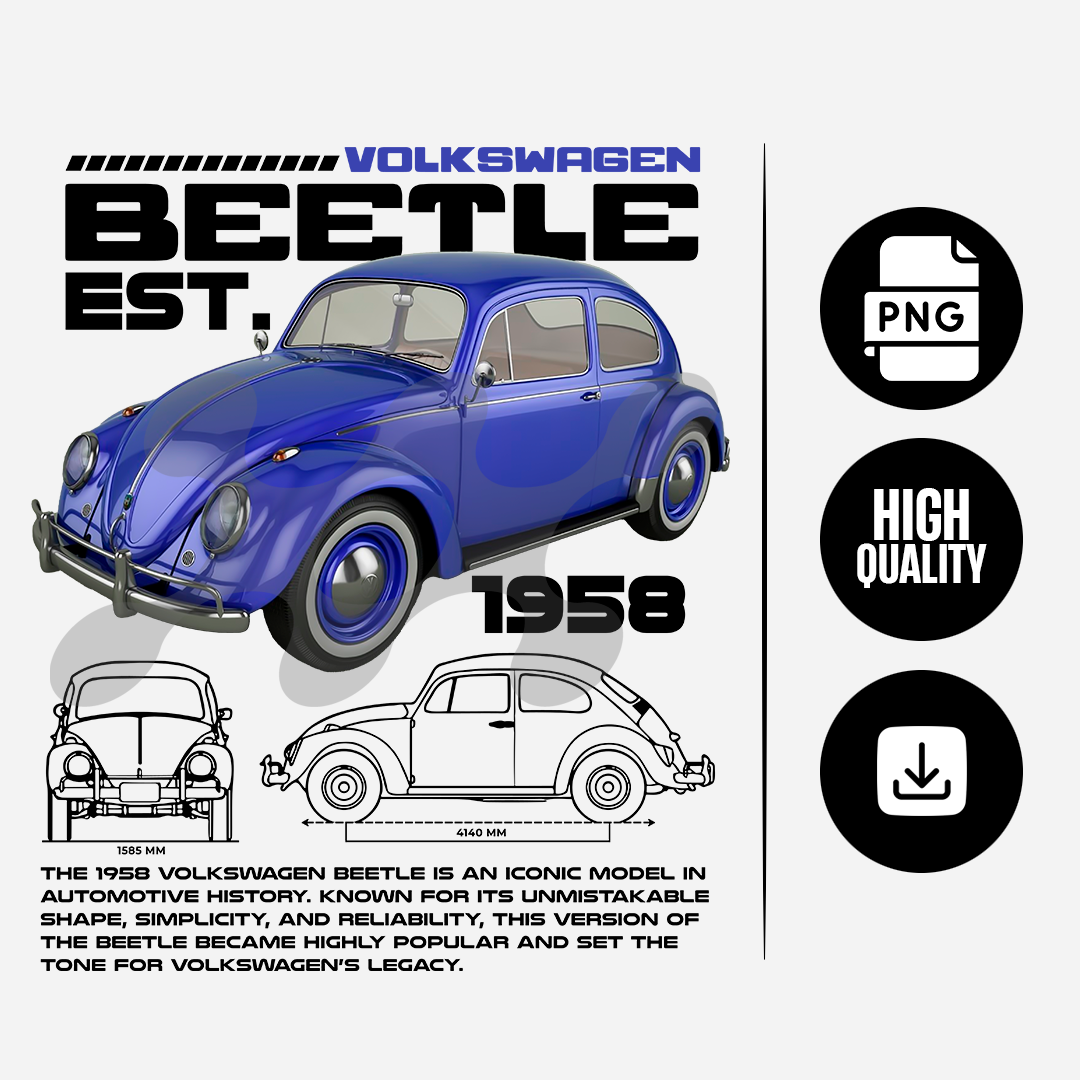 Car t-shirt design - VW Beetle