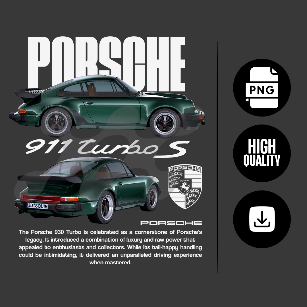 t-shirt design - porsche 911 turbo s