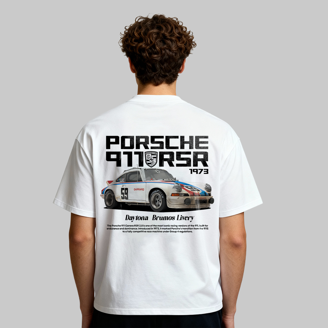 Porsche 911 RSR 2.8 Daytona 1973 template t-shirt design