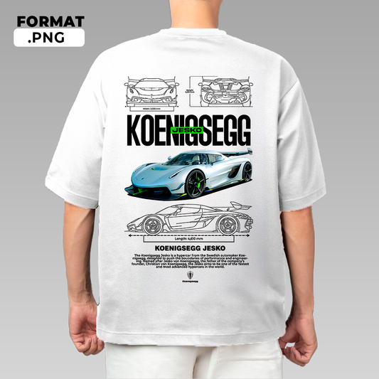 Koenigsegg Jesko - t-shirt design