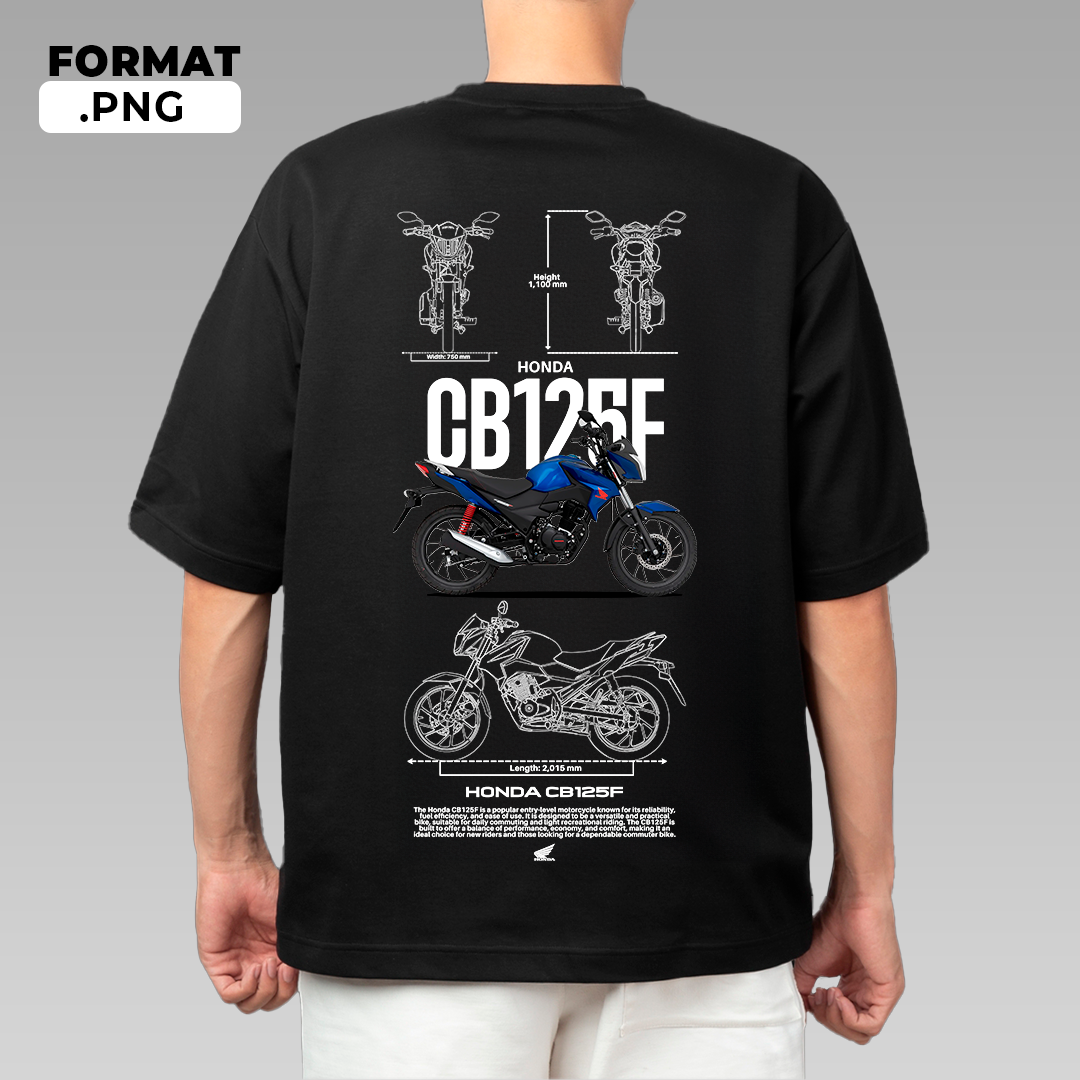 Honda CB125F - T-shirt design