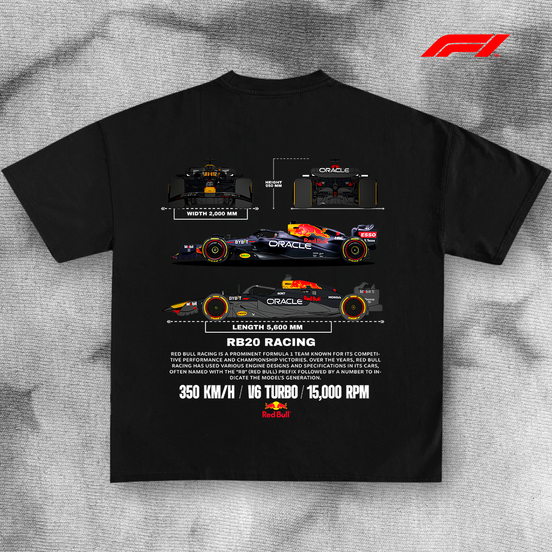 RB20 Red Bull Racing Formula 1 - t-shirt design