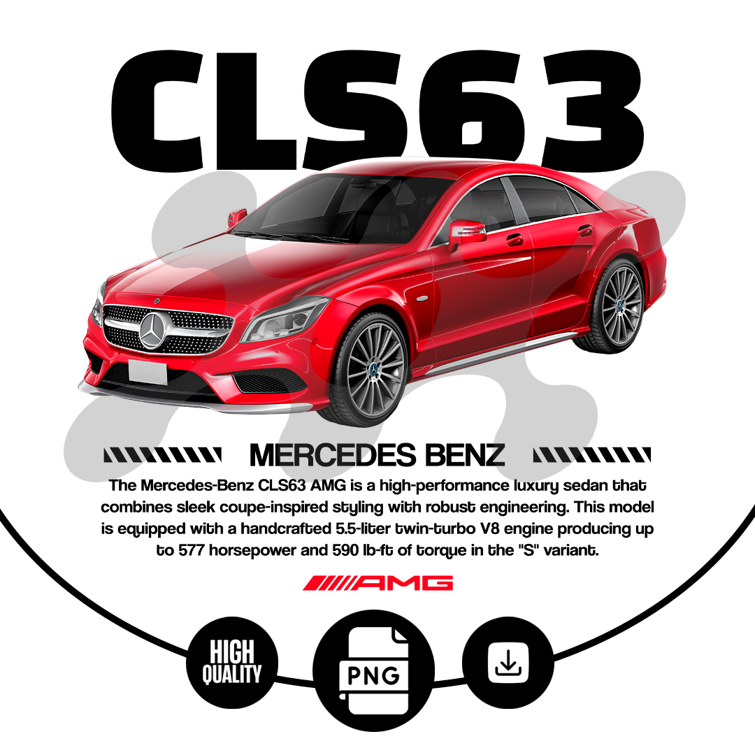 car t-shirt desing - mercedes benz cls63