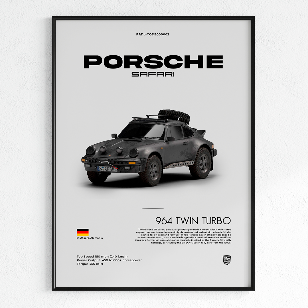 Porsche 911 Safari Poster for printing