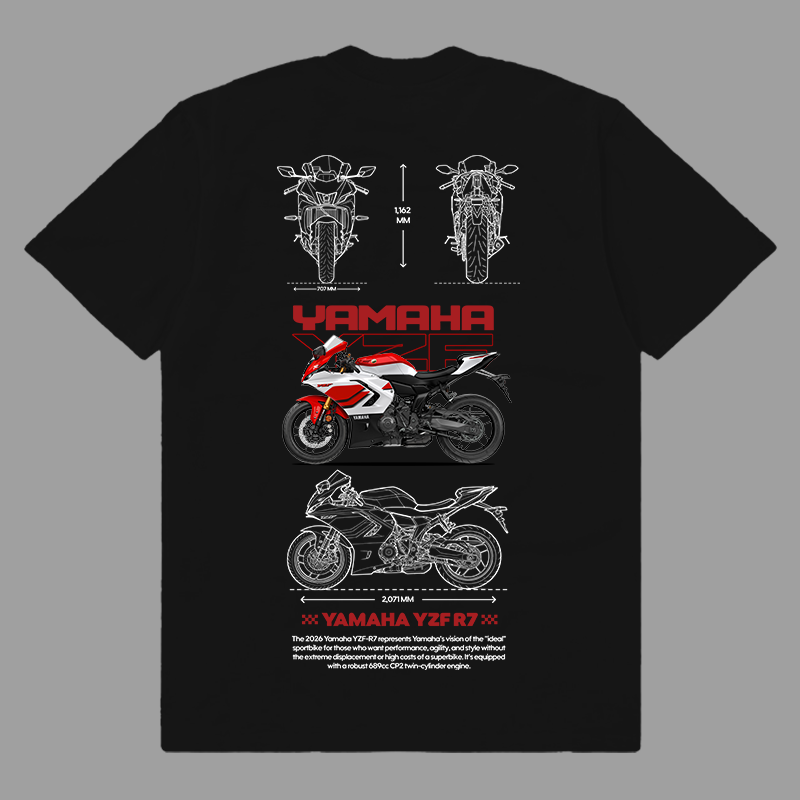 Template Yamaha YZF R7 t-shirt design
