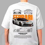 Sportscar-inspired T-shirt illustration – digital