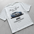 Car t-shirt design Nissan Skyline GTR R34