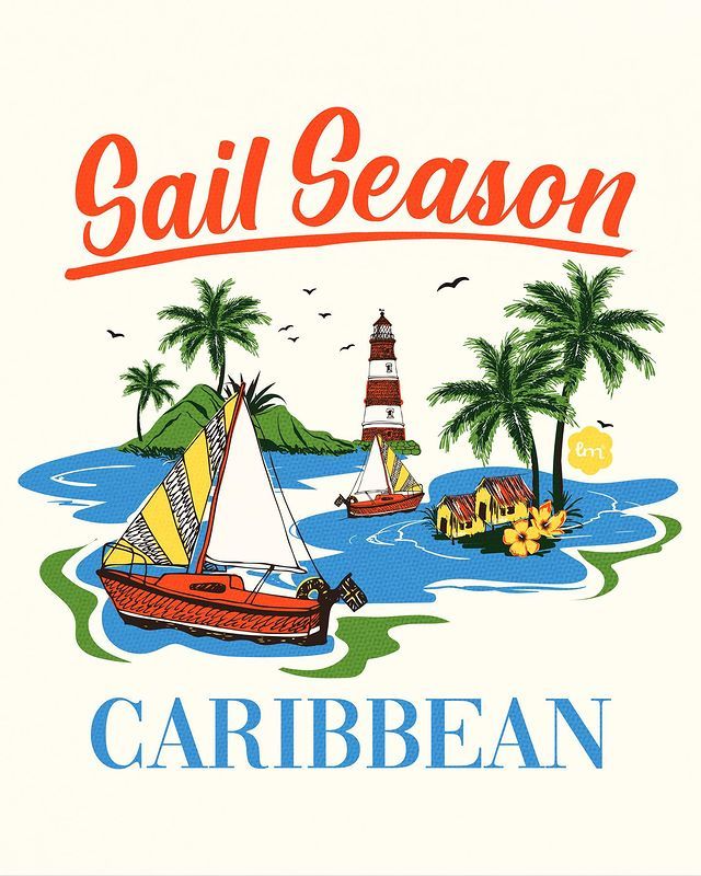 Sail Season caribbean - digital file