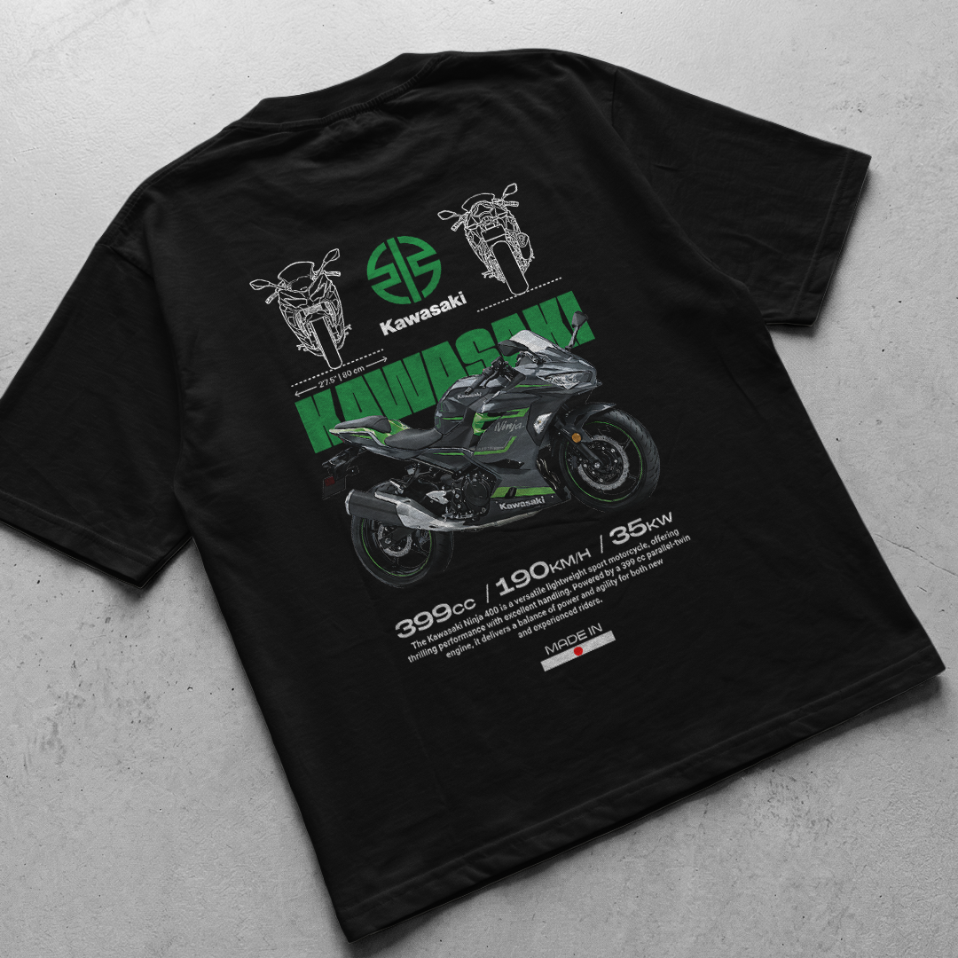 Motorcycle t-shirt design Kawasaki Ninja 400
