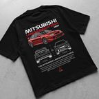 Car t-shirt design Mitsubishi Lancer Evolution 6
