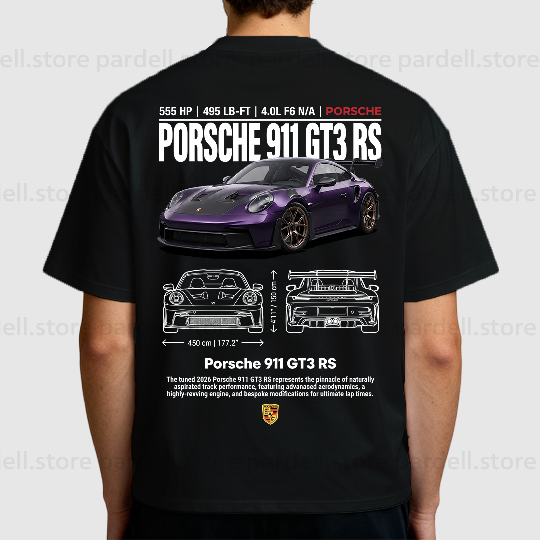 Digital File - 911 GT3 RS purple t-shirt design