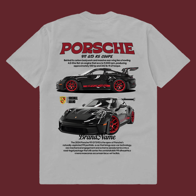 Template Porsche 911 GT3 RS t-shirt design