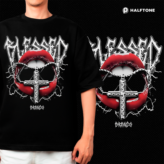 Blessed Gothic style t-shirt design