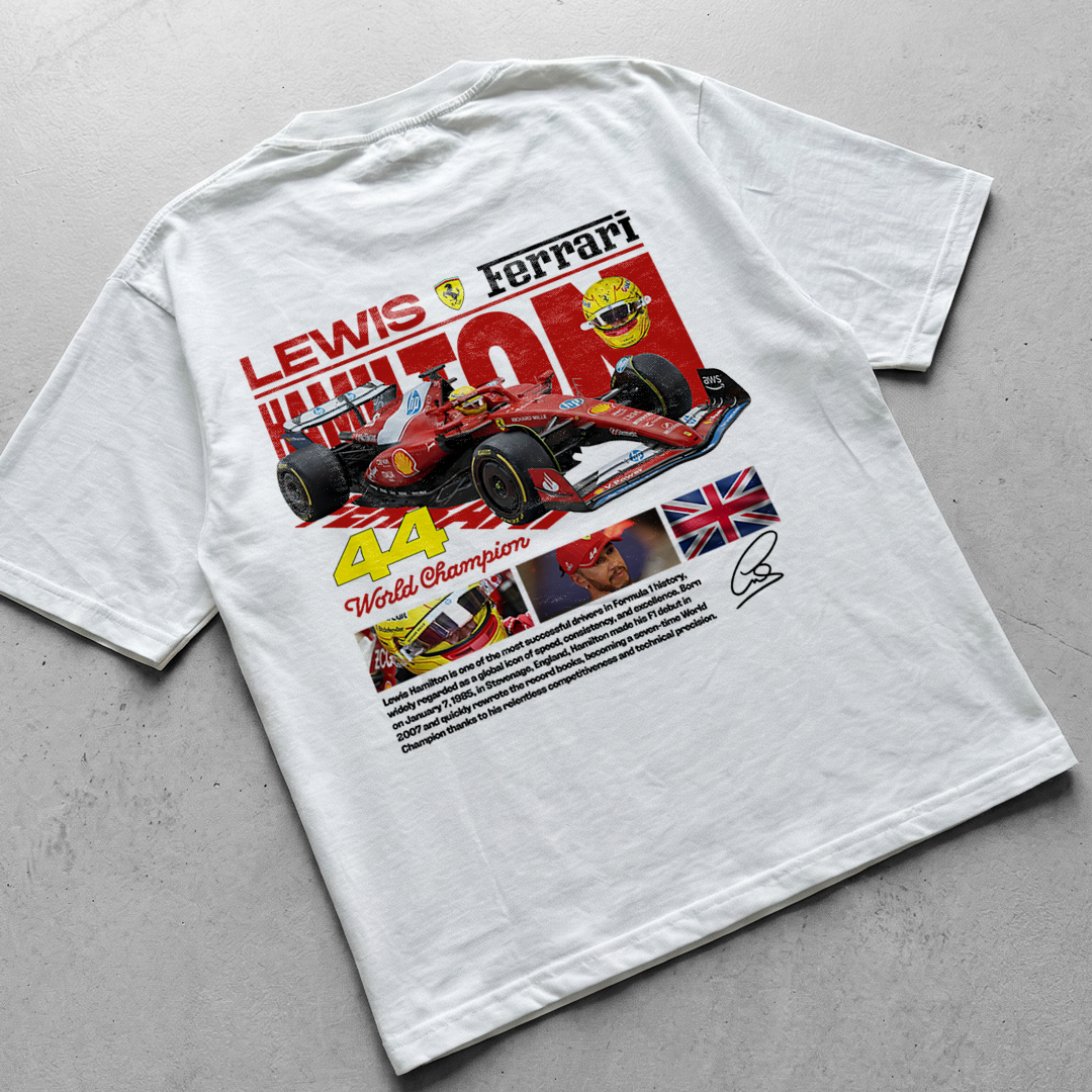 44 Lewis Hamilton F1 Scuderia t-shirt design