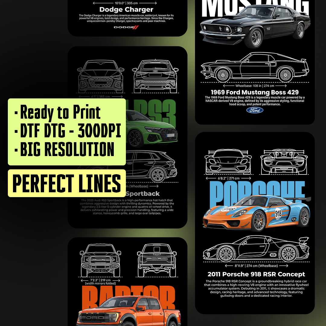25 PREMIUM DESIGNS FOR PRINT READY TO PRINT IN DTF-DTG