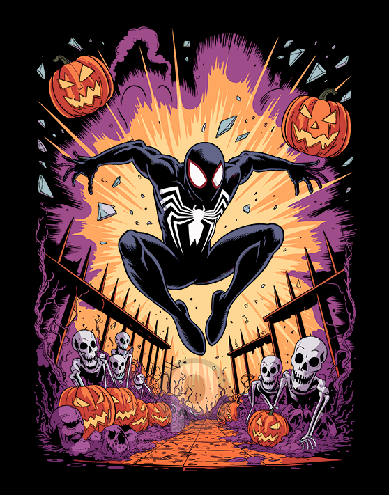 Superhero black halloween - digital file