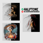 Catrina Skull template t-shirt design