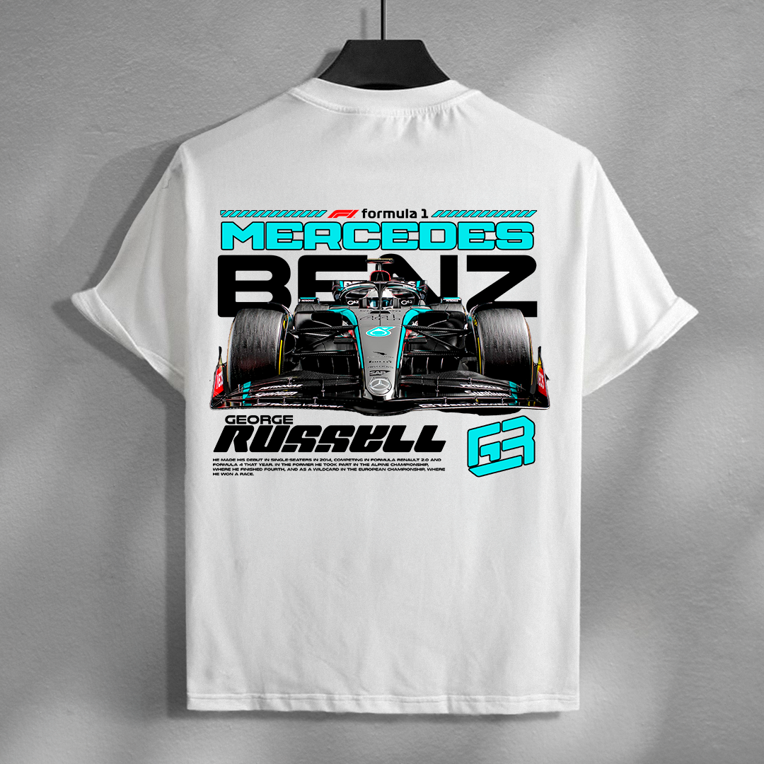 F1 car t-shirt design - G.  RUSSELL