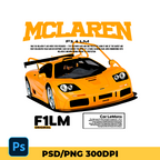 McLaren F1 LM template t-shirt design